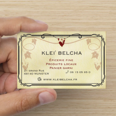 carte de fidelité recto klei belcha